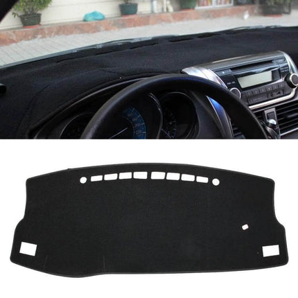 Custom Dashboard Sunscreen Cover for Toyota Corolla 2014-2018 - black fitted dashboard protector to reduce UV damage and heat buildup