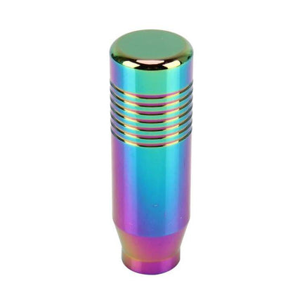 Comfortable Universal Car Gear Shift Knob for Daily Driving - rainbow anodized ergonomic metal shift knob with textured grip