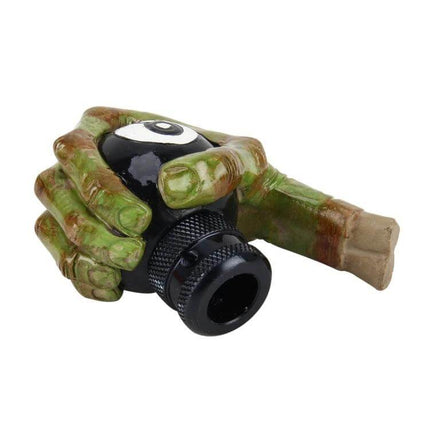 Universal Hand Grip Shaped Car Gear Shift Knob for Comfortable Driving - zombie green hand grip on black 8-ball style shift knob, ergonomic durable design