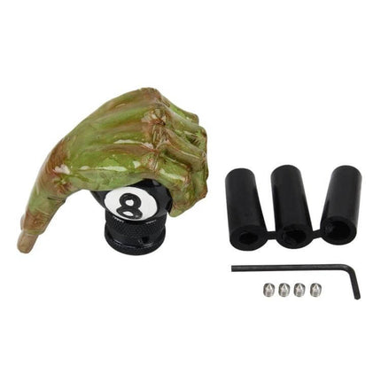 Universal Hand Grip Shaped Car Gear Shift Knob for Comfortable Driving - ergonomic 8-ball hand grip shift knob with adapters and installation screws