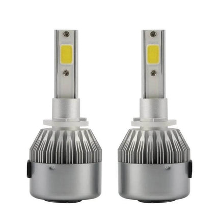 Car LED Headlights Waterproof for Night Driving Everyday Use - pair of slim 6000K cool-white LED replacement bulbs with waterproof heatsink design