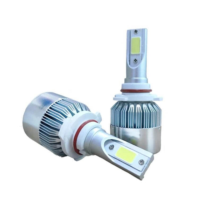 LED Headlights For Cars 2 Pack For Clear Night Driving - slim LED bulb pair for easy installation and bright white road illumination