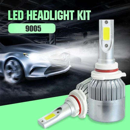 LED Headlights For Cars 2 Pack For Clear Night Driving - slim bottom LED headlight bulbs with bright white beam for easy installation