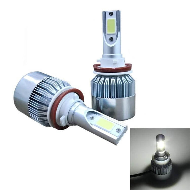 LED Car Headlight Bulbs, Waterproof, Easy Install For Cars - 6000K cool white waterproof plug-and-play LED car headlight bulb pair