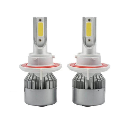H13 LED Headlight Waterproof IP68 for Cars 2 Lamp Set - pair of 6000K LED H13 bulbs with IP68 waterproof design for easy replacement and bright white beam