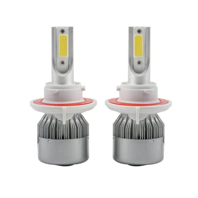 H13 LED Headlight Waterproof IP68 for Cars 2 Lamp Set - pair of 6000K LED H13 bulbs with IP68 waterproof design for easy replacement and bright white beam