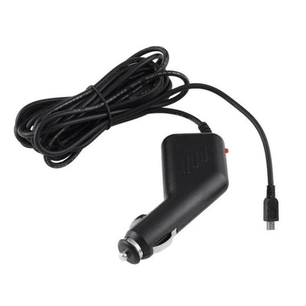 Universal Car Charger for GPS and Car DVR Devices black cigarette lighter plug with long cable and micro USB connector for road use