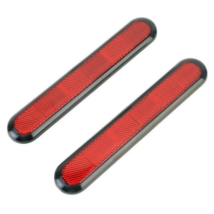 Reflective Car Warning Stickers, 2-Pack for Vehicle Safety red rectangular reflective adhesive stickers for car visibility