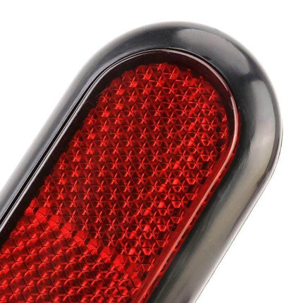 Reflective Car Warning Stickers, 2-Pack for Vehicle Safety - close-up red reflective car warning sticker detail