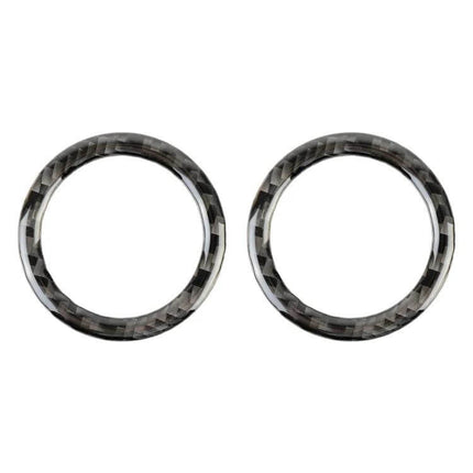 Carbon Fiber Decorative Stickers for Jeep Grand Cherokee Rear Horn - pair of carbon fiber rear horn rings, easy no-tool installation