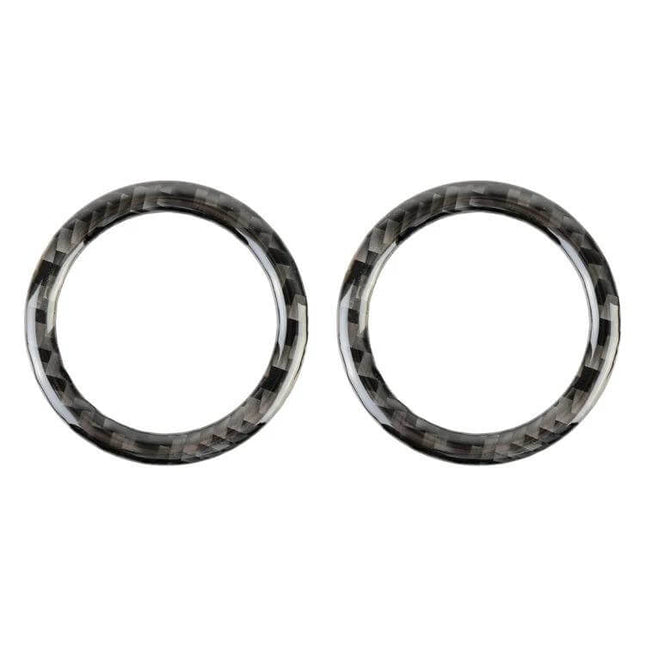 Carbon Fiber Decorative Stickers for Jeep Grand Cherokee Rear Horn - pair of carbon fiber rear horn rings, easy no-tool installation