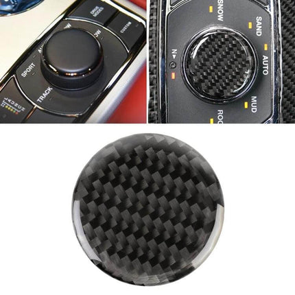 Carbon Fiber Decorative Sticker for Jeep Grand Cherokee Button on water cup rotate control, glossy carbon fiber button decal