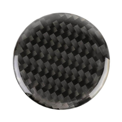 Carbon Fiber Decorative Sticker for Jeep Grand Cherokee Button — round carbon fiber cup rotate button cover trim