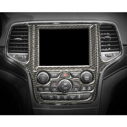 Carbon Fiber Decorative Sticker for Vehicle Central Control fitted on car central control panel protecting and enhancing interior look