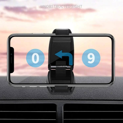 Stone Pattern Car Mount Holder for 4 to 6.5 Inch Phones on dashboard, ABS and silicone grip keeps phone steady for hands-free navigation and calls
