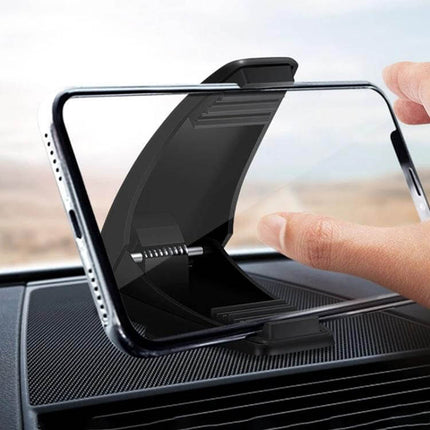 Stone Pattern Car Mount Holder for 4 to 6.5 Inch Phones - ABS silicone dashboard phone holder keeps device steady for hands-free navigation