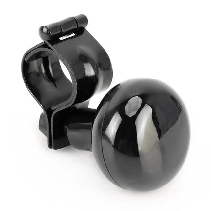 Universal Car Steering Wheel Spinner Knob in Black for Easy Driving Assistance - glossy black metal spinner knob with clamp for one-handed steering control