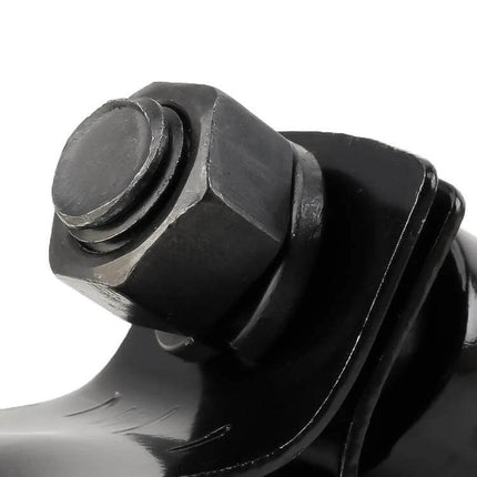 Universal Car Steering Wheel Spinner Knob in Black for Easy Driving Assistance close-up of black metal mounting bolt and knob
