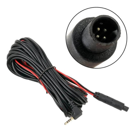 5.5m Universal Car Reversing Camera Extension Cord long 4-pin cable with waterproof connector and plug-and-play 3.5mm jack for rear-view camera installations