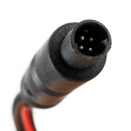 Car Reversing Camera Extension Cable 15m For Rearview Monitors - 4-pin waterproof connector close-up for rear camera extension