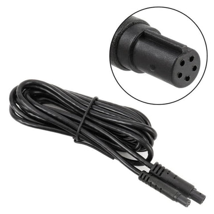 2m Car Reversing Camera Extension Cable For Rear View Monitor - 5-pin waterproof plug, durable corrosion-resistant jacket, 2m cable