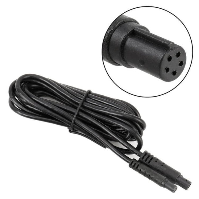 2m Car Reversing Camera Extension Cable For Rear View Monitor - 5-pin waterproof plug, durable corrosion-resistant jacket, 2m cable