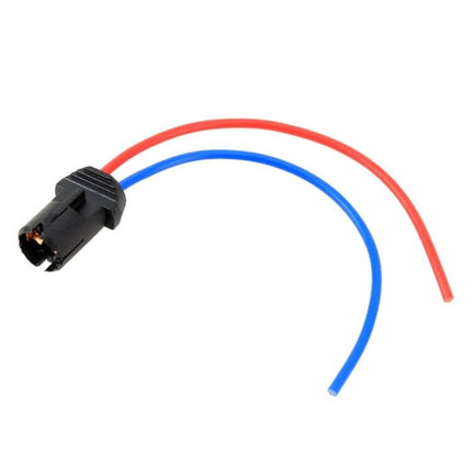T10 Halogen Lamp Bulb Holder Base With Wire For Vehicle Lights - plastic socket with red and blue wires for automotive bulb installation