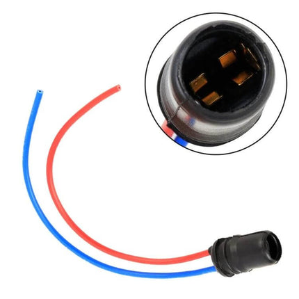 Universal LED Bulb Holder Base With Wire For Car Lights - plastic adapter socket with red and blue wires, 14x1cm, secures LED bulbs
