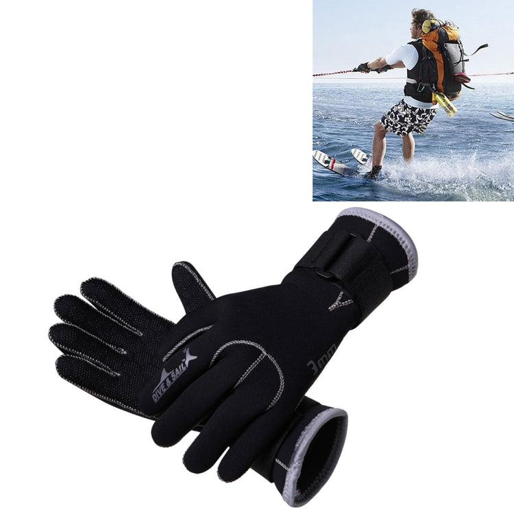 DIVE&SAIL 3mm Neoprene Anti-slip Warm Wear-resistant Swimming Diving Gloves, Size: M, Size: S, Size: L