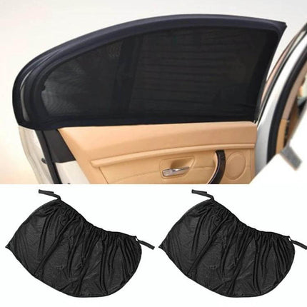 Two-Piece Car Side Window Sun Shade for Blocking Sun, 92x54cm - black mesh two-piece side window sunshade for car interior heat and glare reduction
