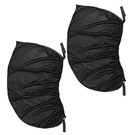 Two-Piece Car Side Window Sun Shade for Blocking Sun, 92x54cm - black mesh two-piece sun shades for side windows, reduces heat and glare
