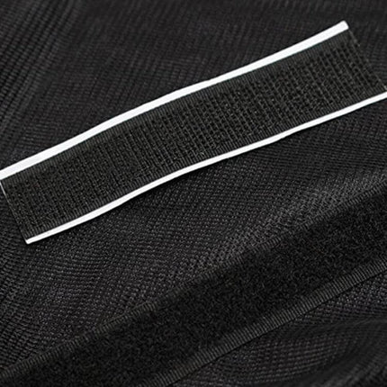 Two-Piece Car Side Window Sun Shade for Blocking Sun, 92x54cm - close-up of black mesh fabric and Velcro strip