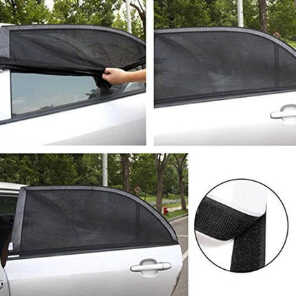 Two-Piece Car Side Window Sun Shade for Blocking Sun, 92x54cm installed on car side windows to reduce heat and glare