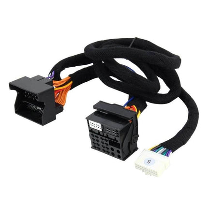 Extended Wiring Harness for Volkswagen Vehicles and More - black color-coded VW amplifier/head unit installation harness