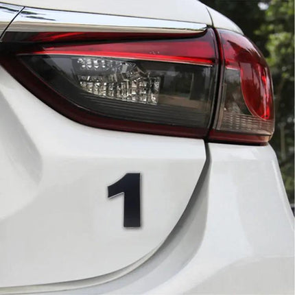 Self-Adhesive 3D Metal Number Emblem for Car Decoration