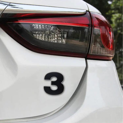 Self-Adhesive 3D Metal Number Emblem for Car Decoration