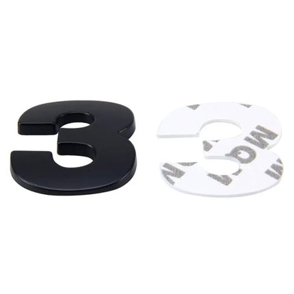 Self-Adhesive 3D Metal Number Emblem for Car Decoration