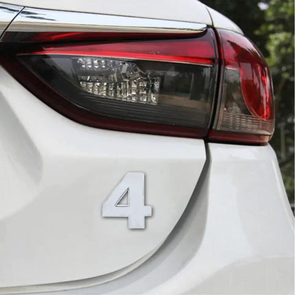 Self-Adhesive 3D Metal Number Emblem for Car Decoration
