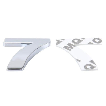 Self-Adhesive 3D Metal Number Emblem for Car Decoration