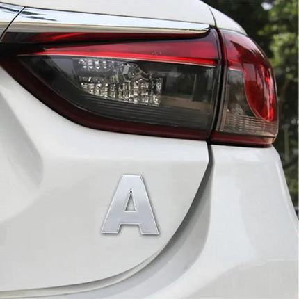 3D Metal English Letter Self-Adhesive Car Emblem Sticker | Syndmart