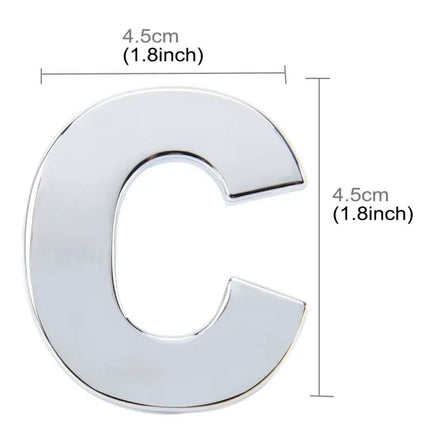 Durable 3D English Letter Self-Adhesive Car Badge Emblem
