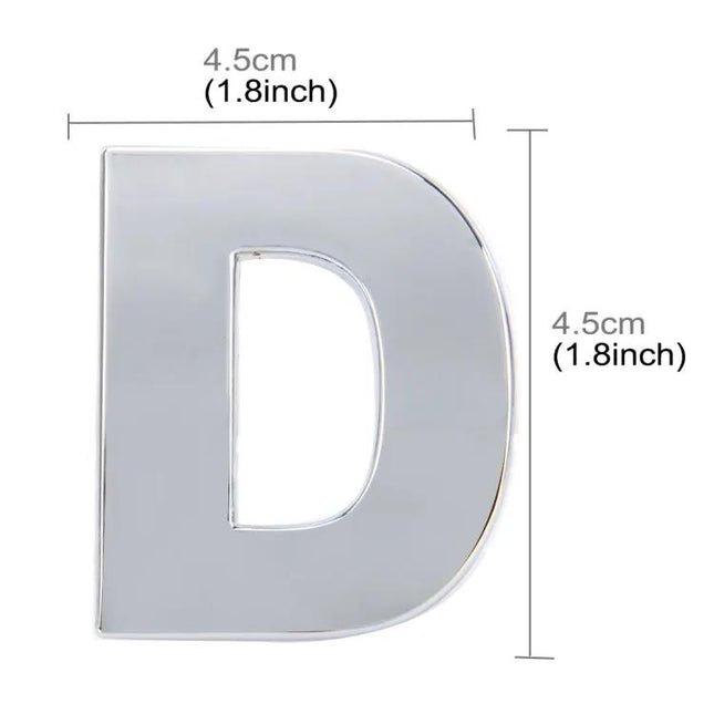 3D Metal English Letter Self-Adhesive Car Emblem Sticker
