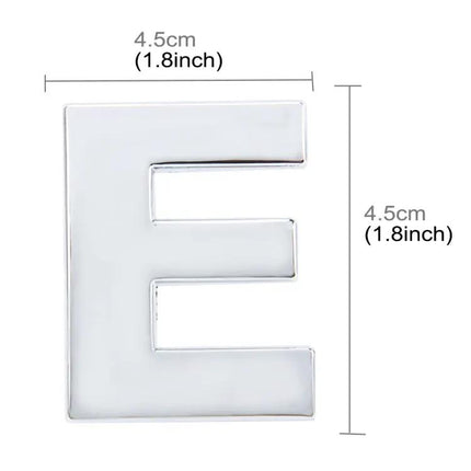 3D Metal English Letter Self-Adhesive Car Emblem Sticker | Syndmart