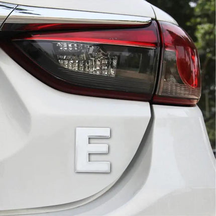 3D Metal English Letter Self-Adhesive Car Emblem Sticker | Syndmart