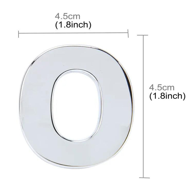 3D Metal English Letter Self-Adhesive Car Emblem Sticker | Syndmart