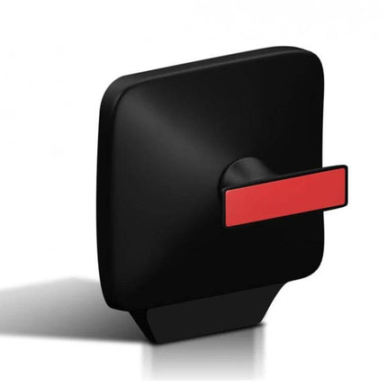 Adjustable Wide Angle Blind Spot Rear View Mirror for Vehicles attached to existing mirror showing compact black adjustable design for broader view