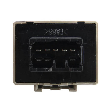 LED Turn Signal Flasher Relay for Honda and Lexus Adjustable Frequency - 8-pin plug-in black relay close-up