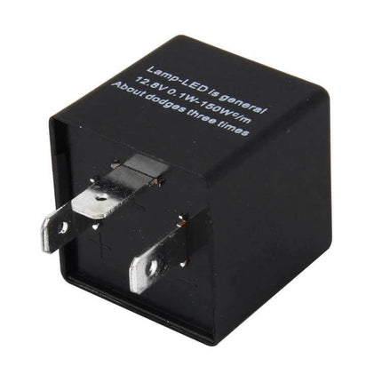 LED Turn Signal Flasher Relay For European Cars Keeps Signals Flashing Normally — 3‑pin water‑resistant replacement relay for LED indicators