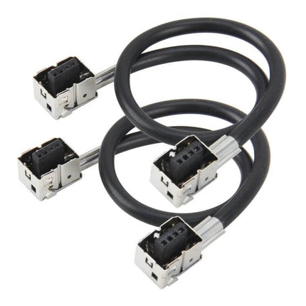 2-Pack HID Xenon Bulb Adapter Cables For Car Ballast - two 34cm D3 HID replacement adapter cables with metal housing and durable insulated wiring