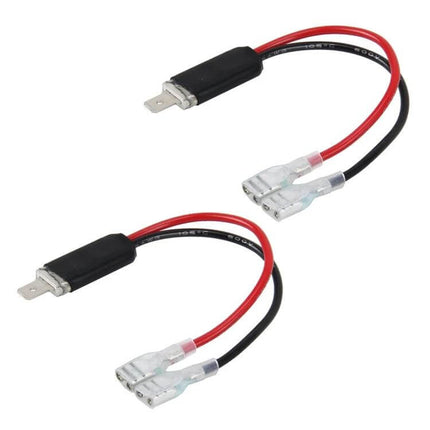 Universal H1 Headlight Harness Adapters 2 Pack Plug And Play - heat-resistant nylon, copper wiring plug-and-play HID connector pair